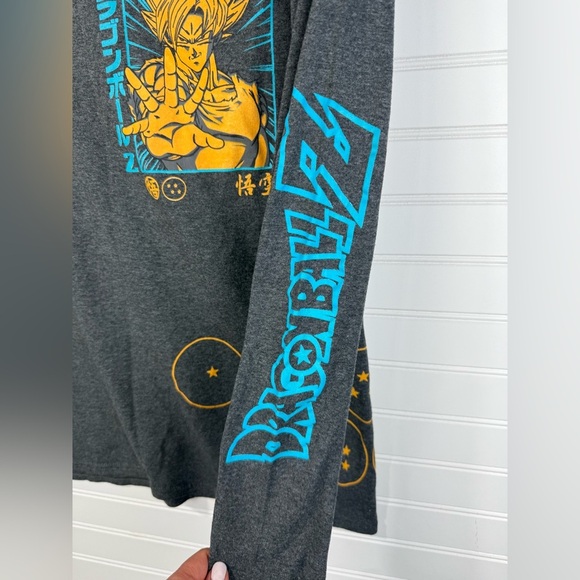 Dragonballz men’s Son Goku grey graphic anime long sleeved tee. Size Medium. - Picture 5 of 7